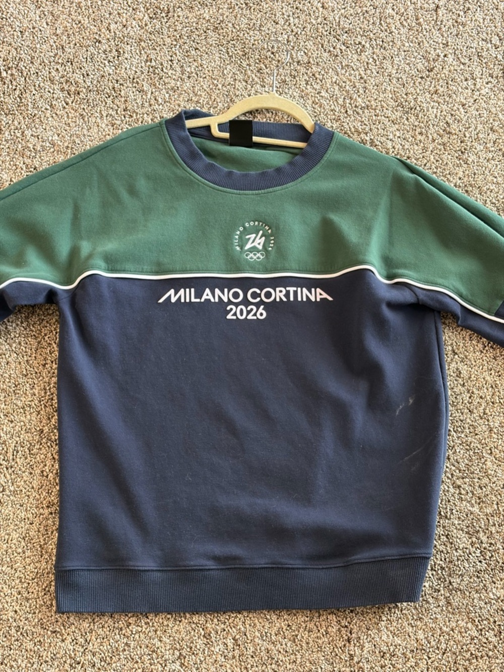 Milano Cortina 2026 Two-Tone Crewneck Sweatshirt - Green/Navy